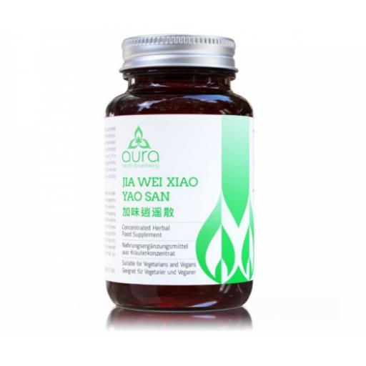 Jia Wei Xiao Yao San - Augmented Rambling Powder, Aura Herbs 600mg (60 tablets)